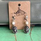 Face of Mary Pearl Earrings
