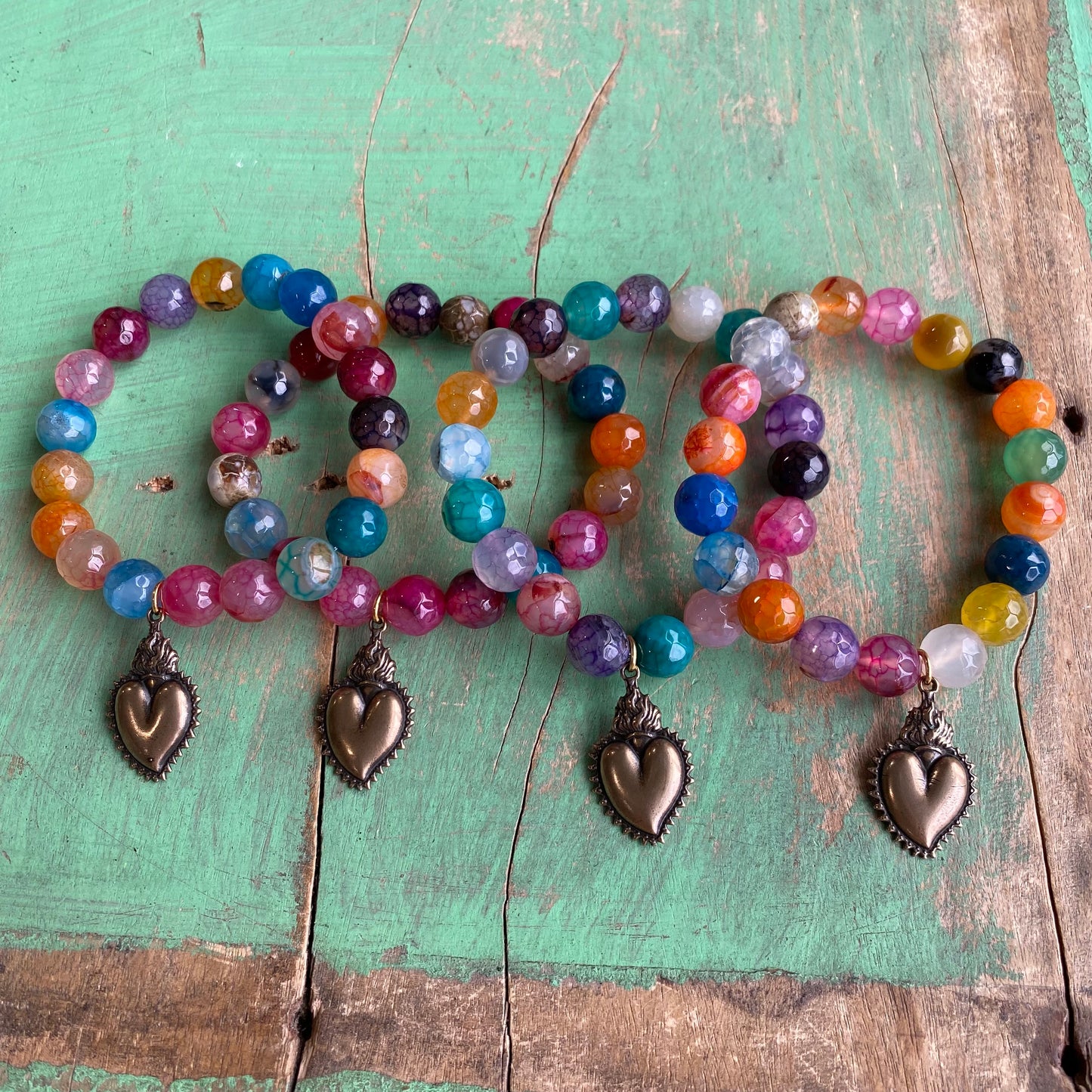 Multicolor Agate Faith Bracelet