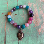 Multicolor Agate Faith Bracelet