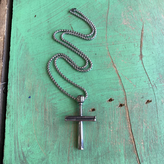 Angels in the Outfield Cross Necklace