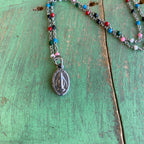 Stainless Steel Colorful Miraculous Medal Necklace