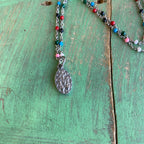 Stainless Steel Colorful Miraculous Medal Necklace