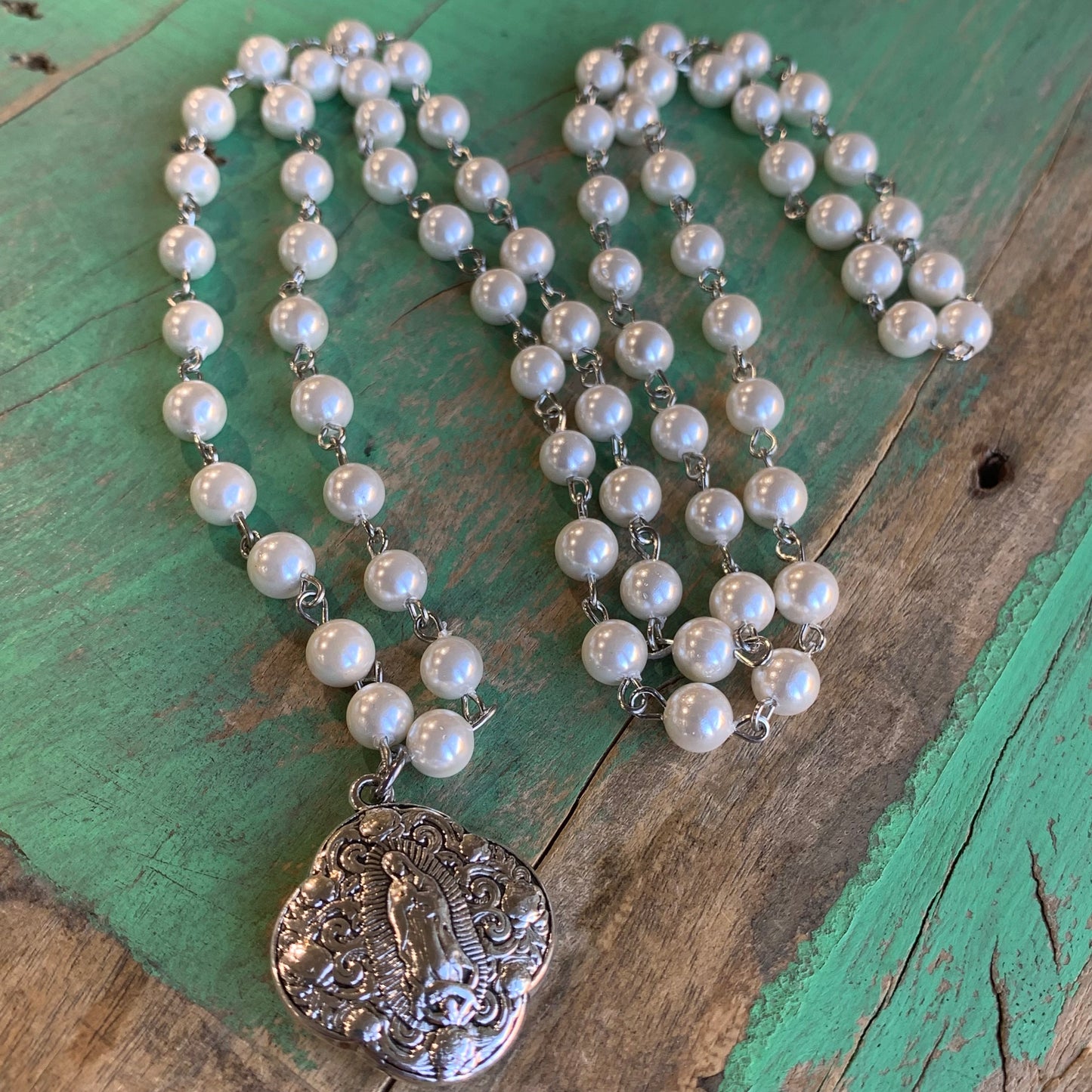 Our Lady of Guadalupe Pearl Necklace