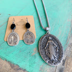 Big Miraculous Medal Earrings