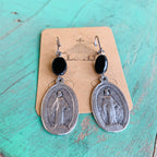 Big Miraculous Medal Earrings