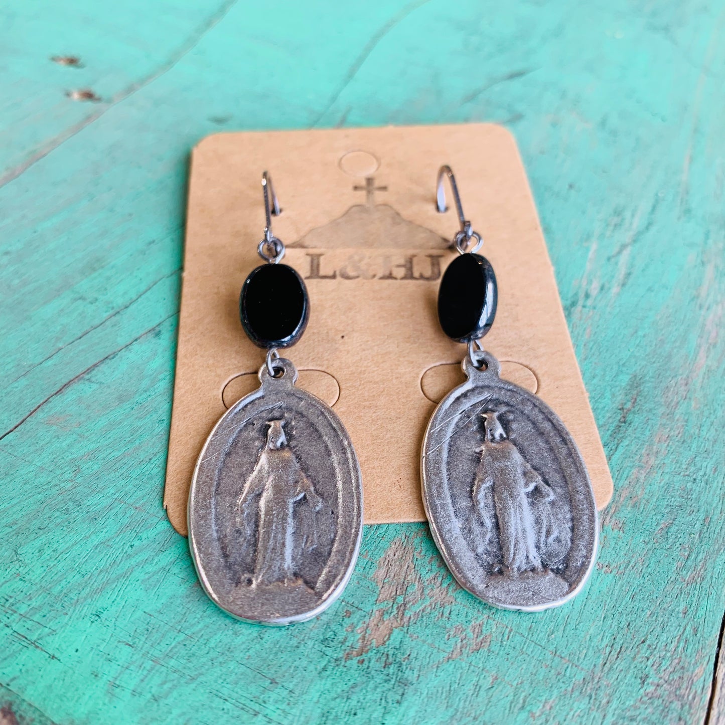 Big Miraculous Medal Earrings