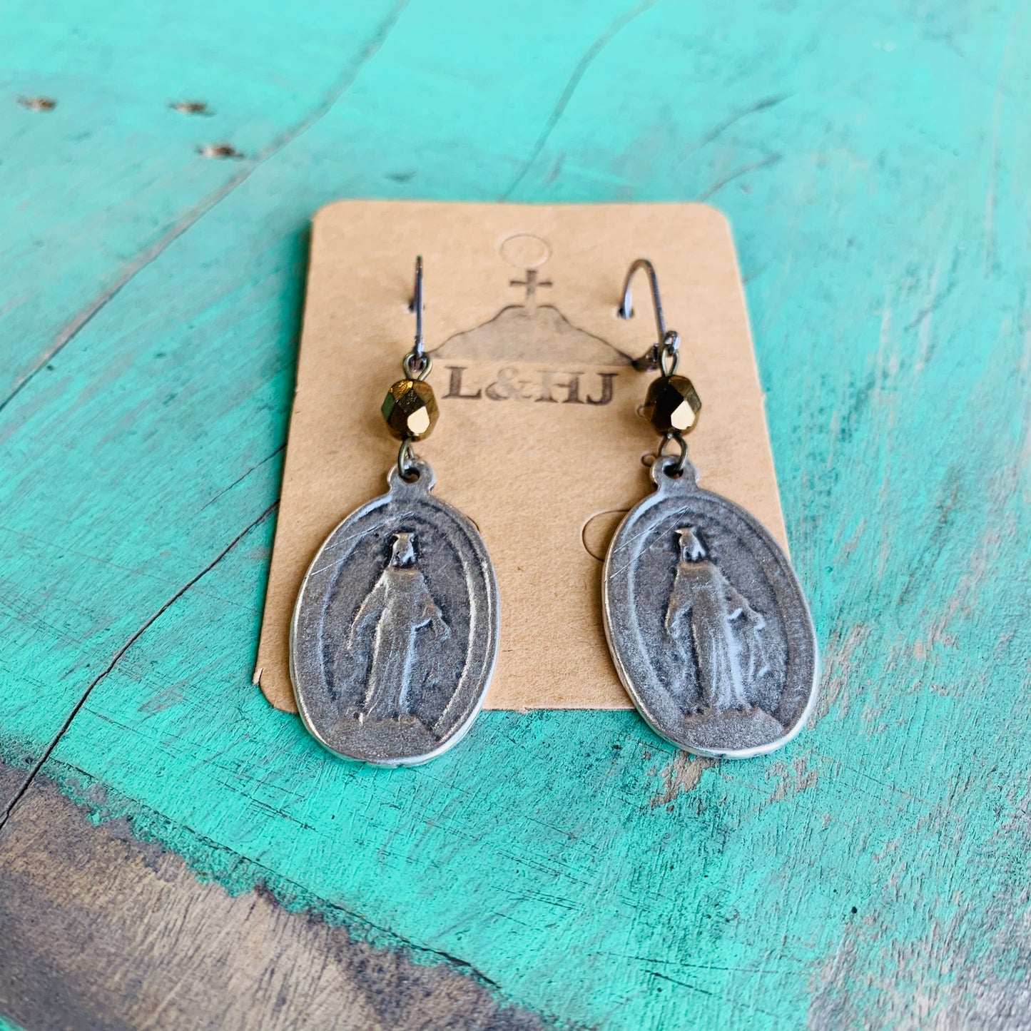 Big Miraculous Medal Earrings