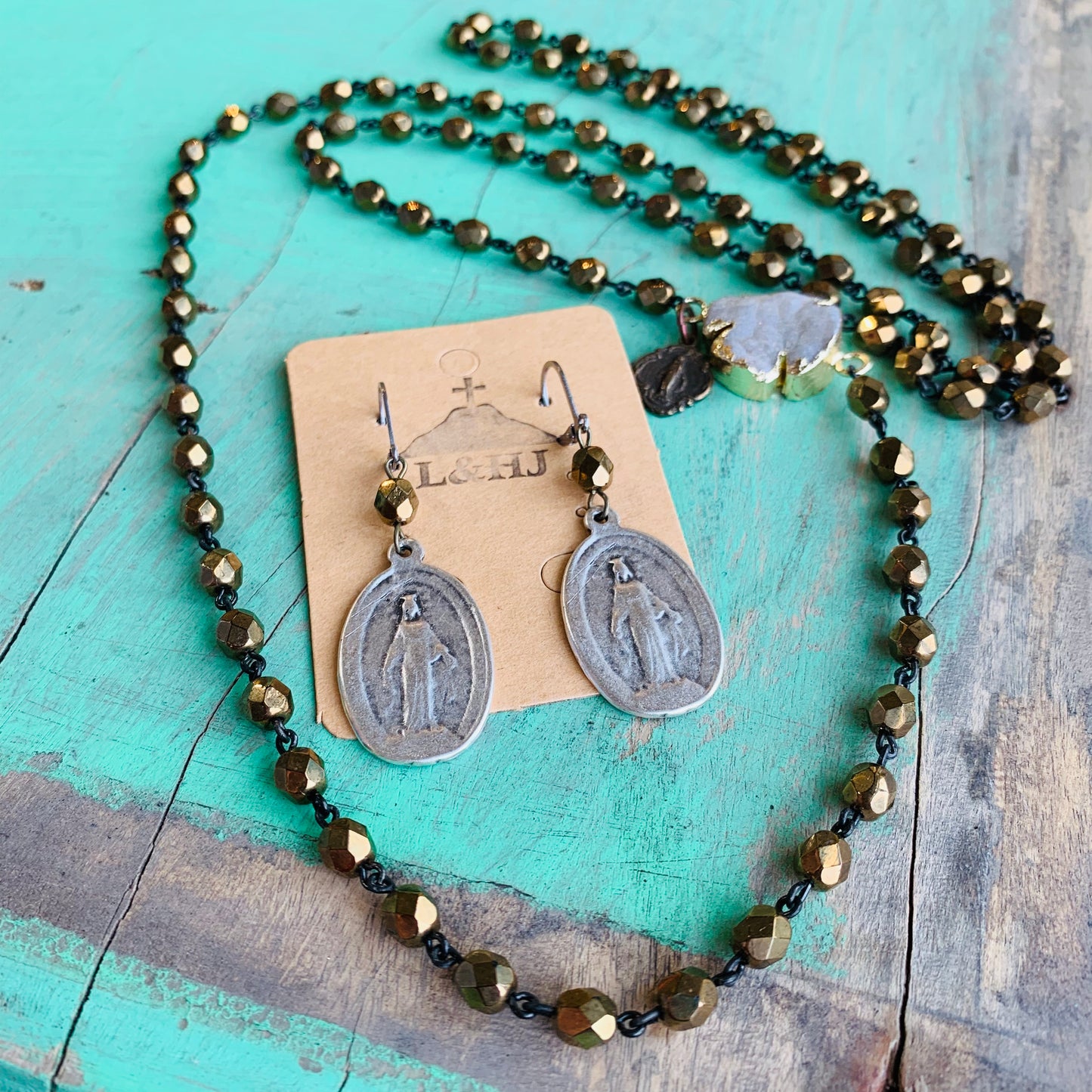 Big Miraculous Medal Earrings