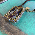 Large Crystal Cloth Scapular Bracelet