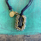 Small Crystal Cloth Scapular Bracelet