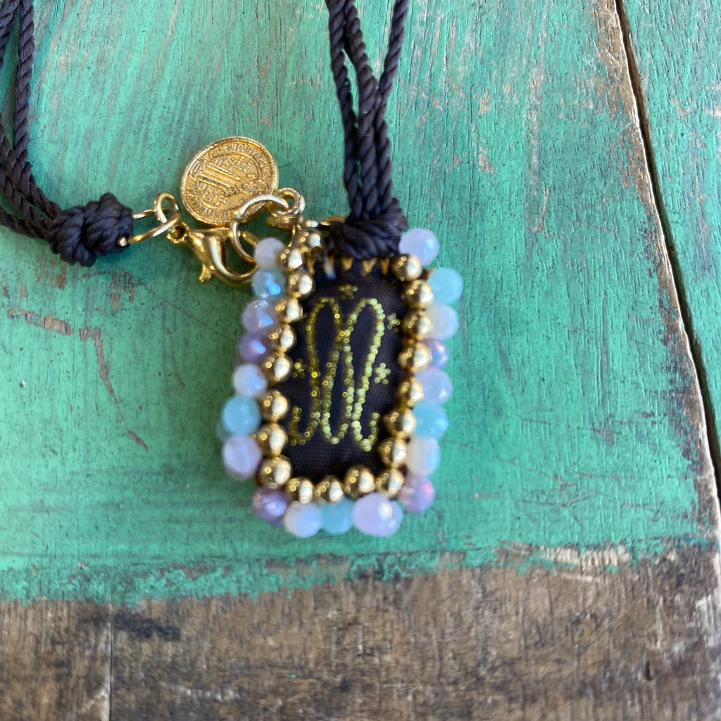 Small Crystal Cloth Scapular Bracelet