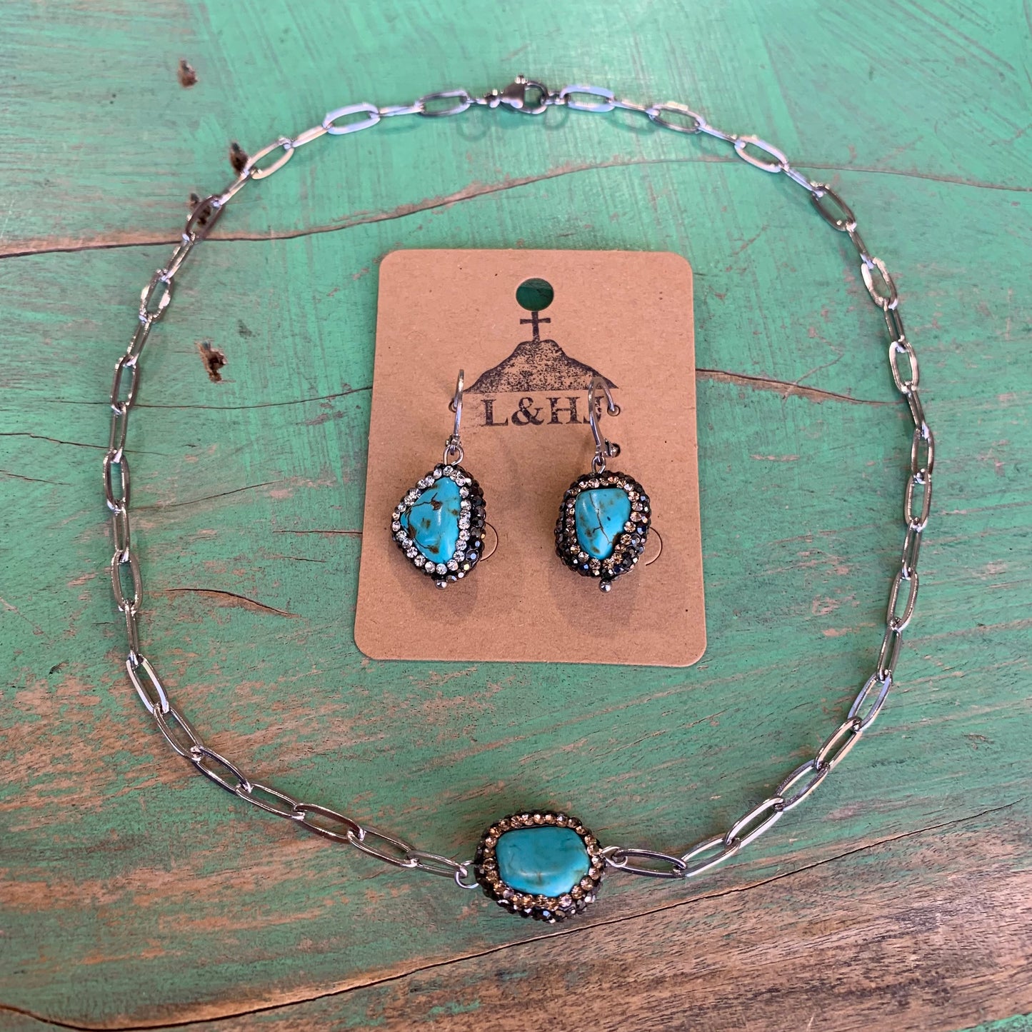 Celestial Blue Necklace and Earrings