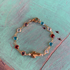 Colorfully Created Cross Bracelet