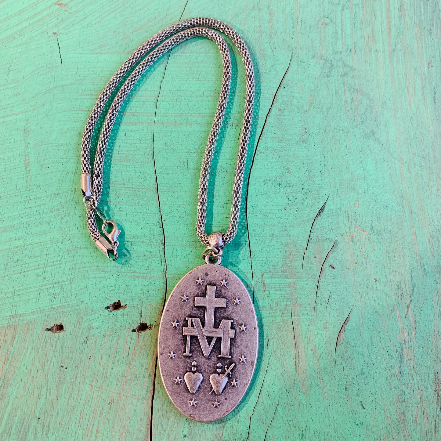 Big Miraculous Medal Necklace