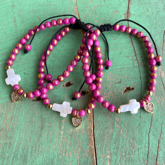 Pink Prayers Bracelet