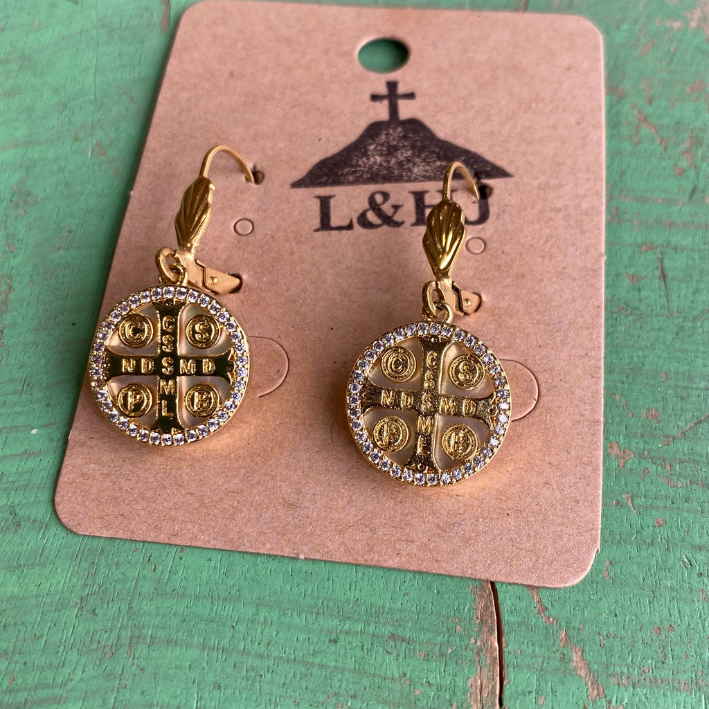 Layering St Benedict Gold Chain Necklaces