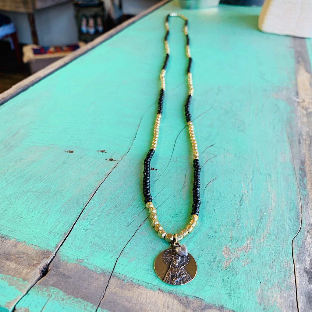 Two-toned Saint Necklace