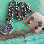 Red Two-Tone Iridescent St Benedict Set