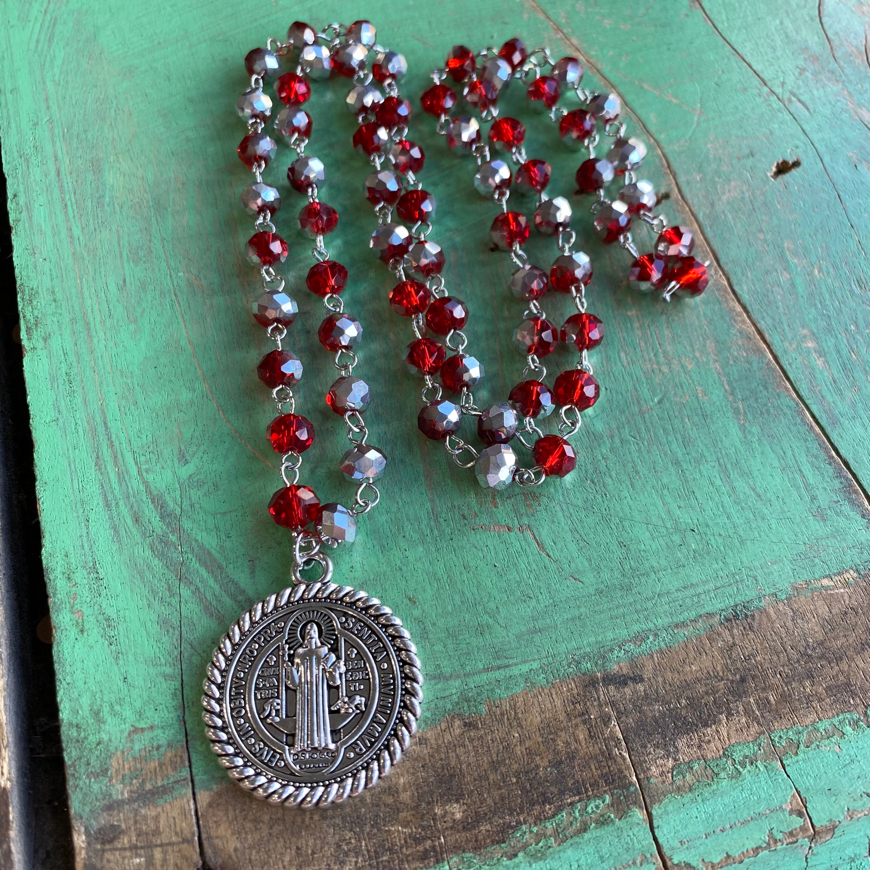 Red Two-Tone Iridescent St Benedict Set