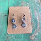 St Michael/Guardian Angel Iridescent Necklace and Earring Set