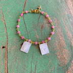 Pink Sacred Heart Scapular Bracelet