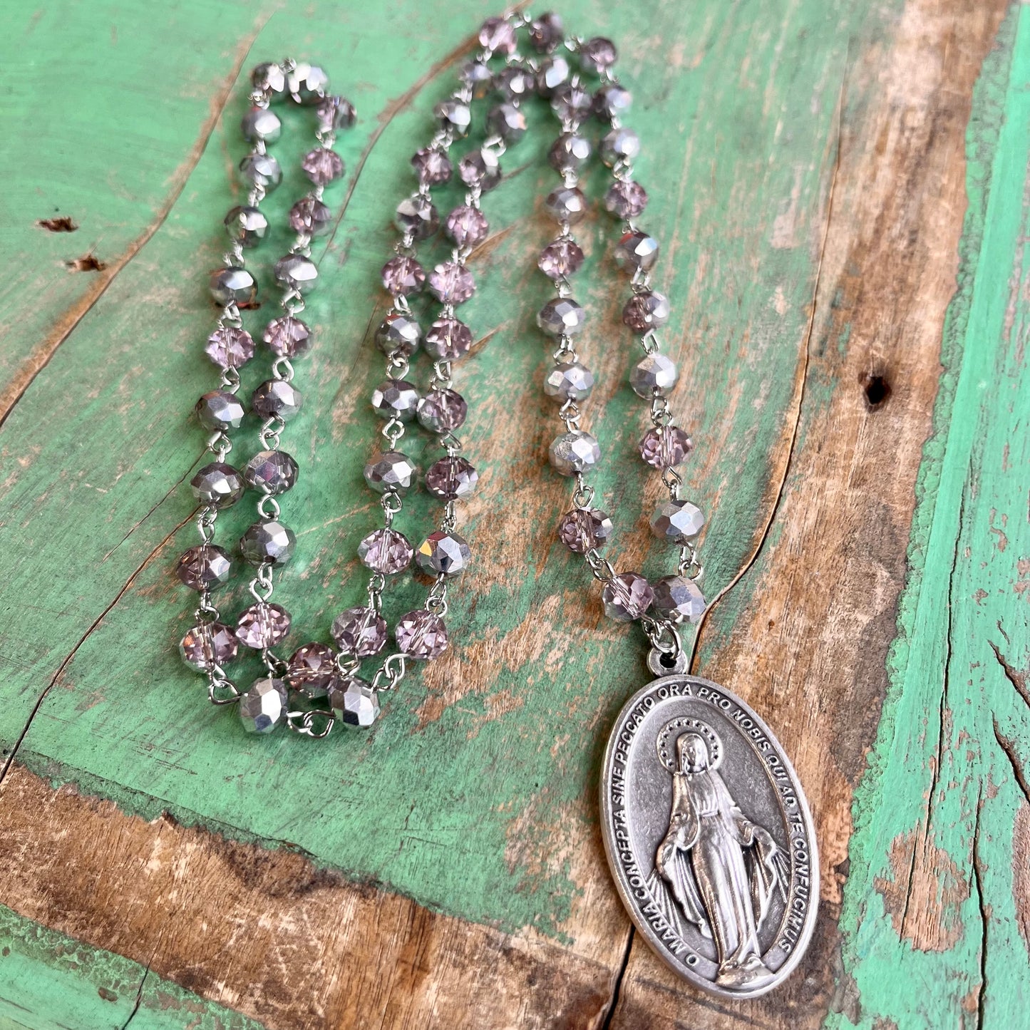 Iridescent Miraculous Medal Set