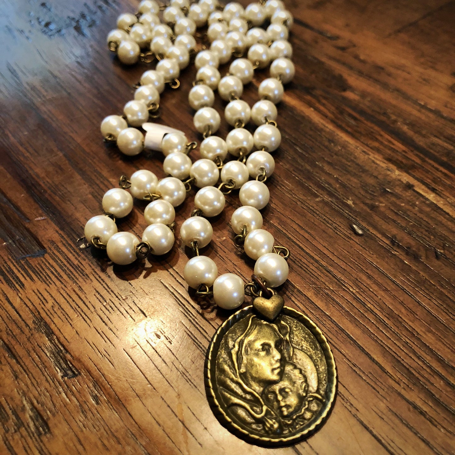 Pearl & Bronze Necklace