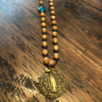 OLG Bronze and Aqua Crystal Drop