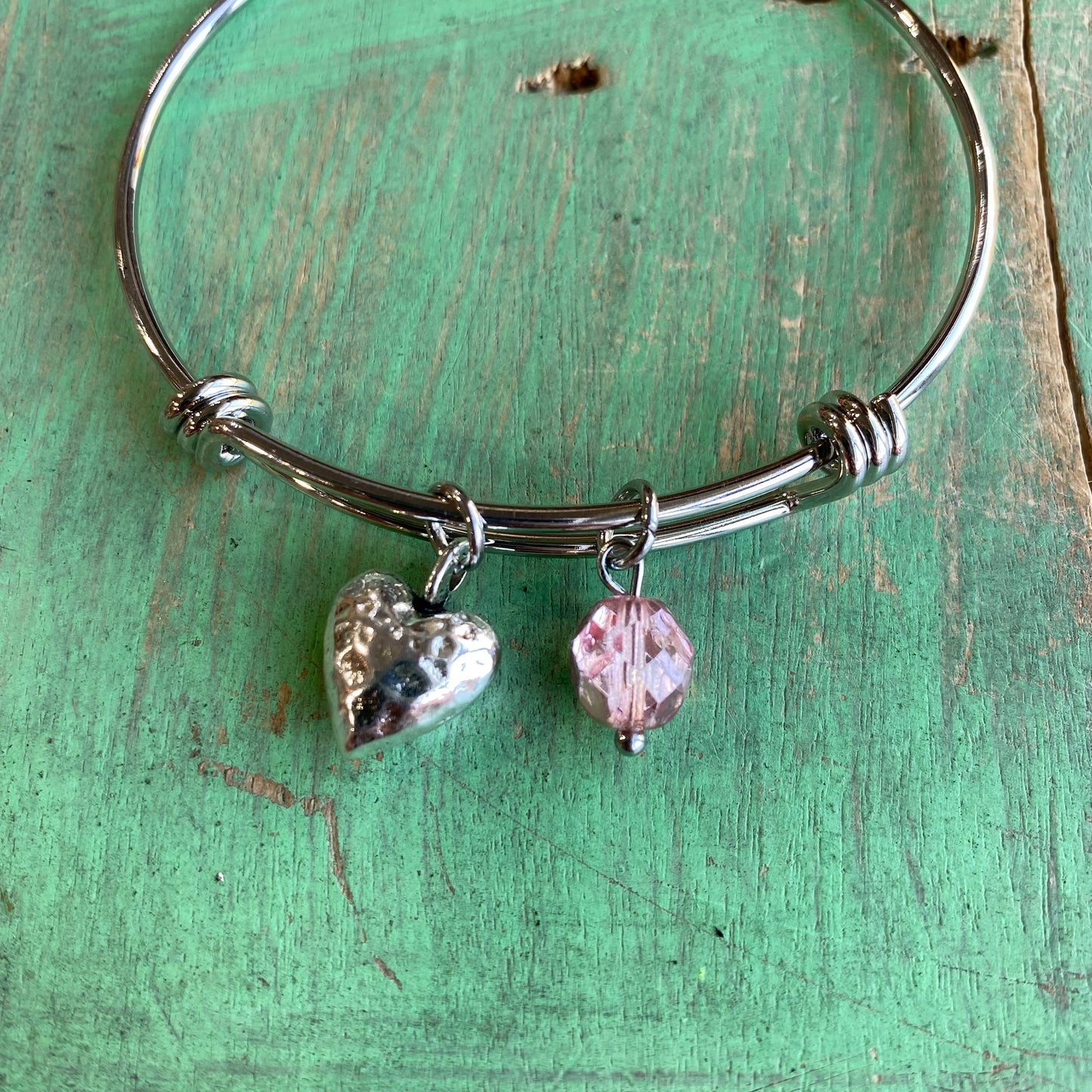 Love Bangle and Earrings in Pink