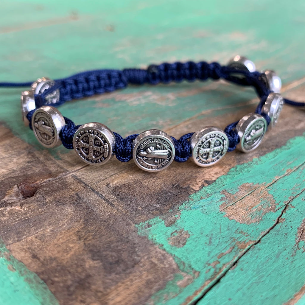 Silver St Benedict Protection Bracelet