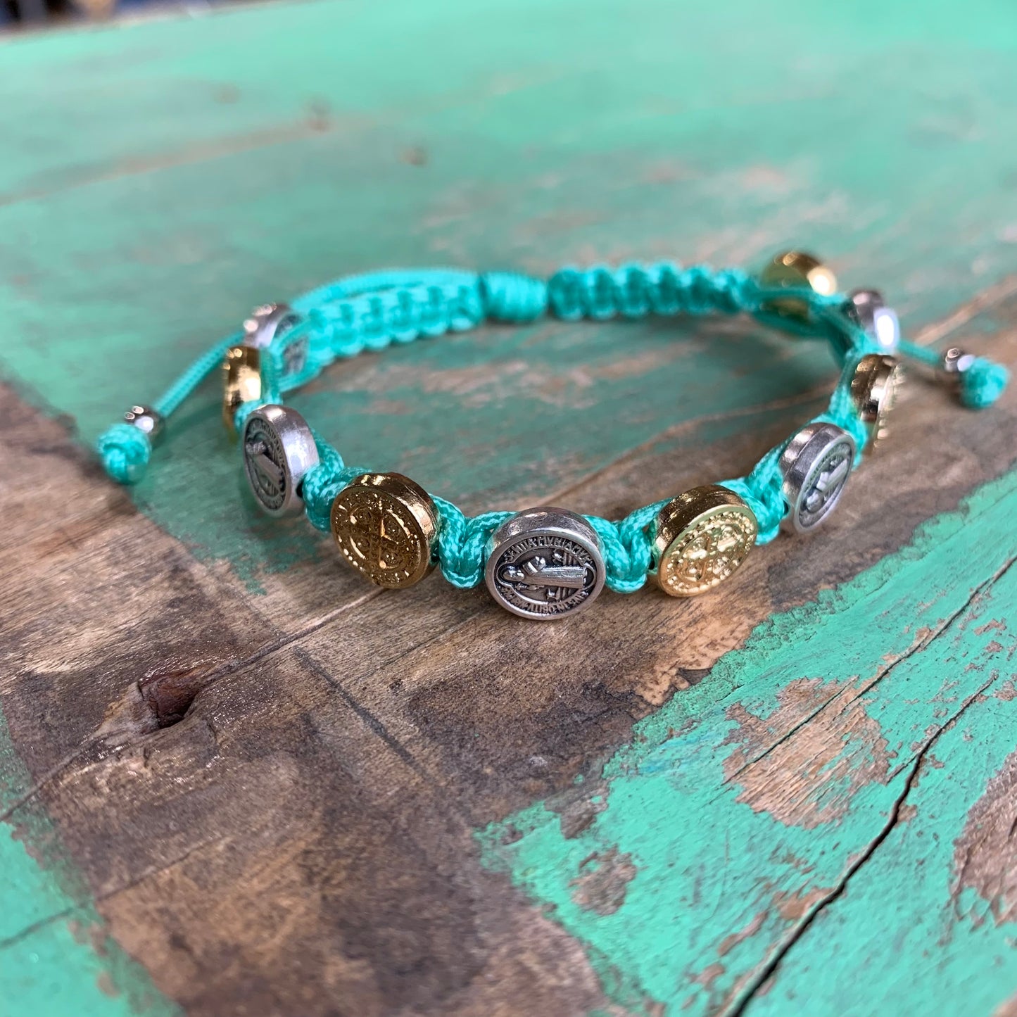 Two Toned St Benedict Protection Bracelet