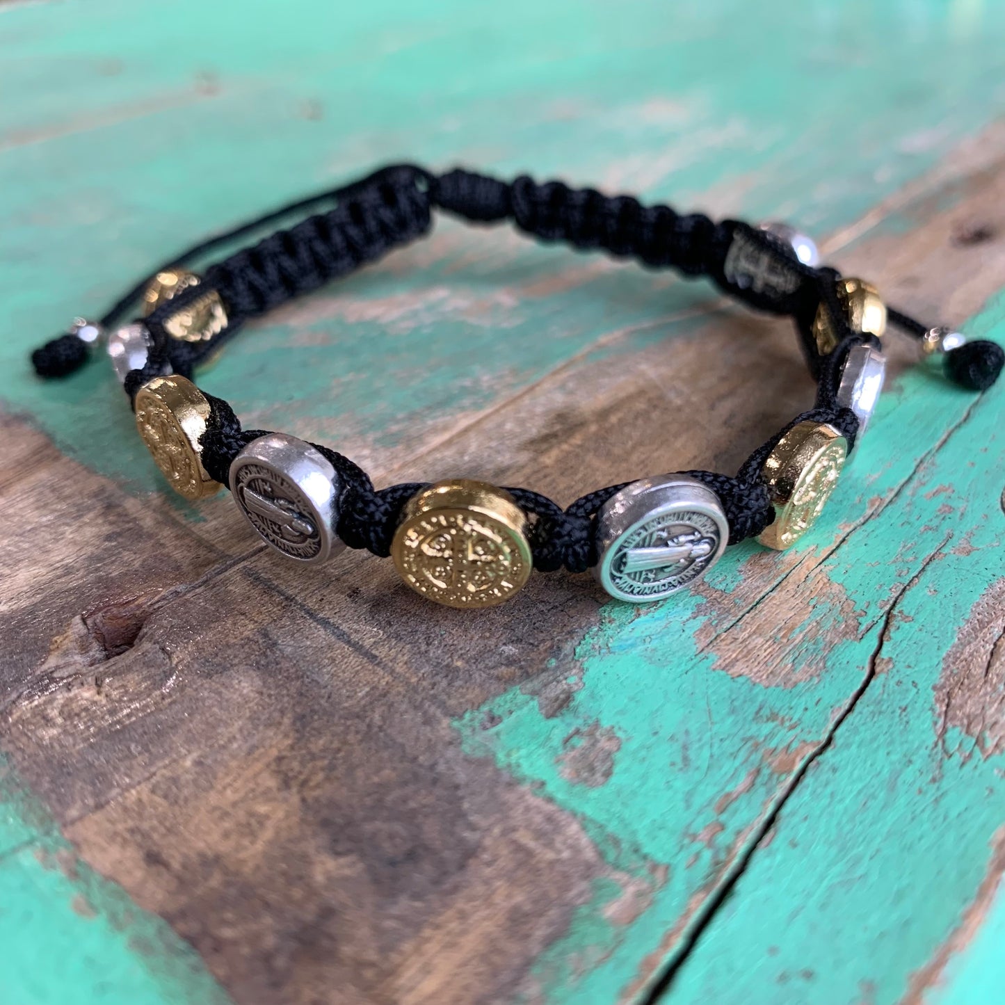 Two Toned St Benedict Protection Bracelet