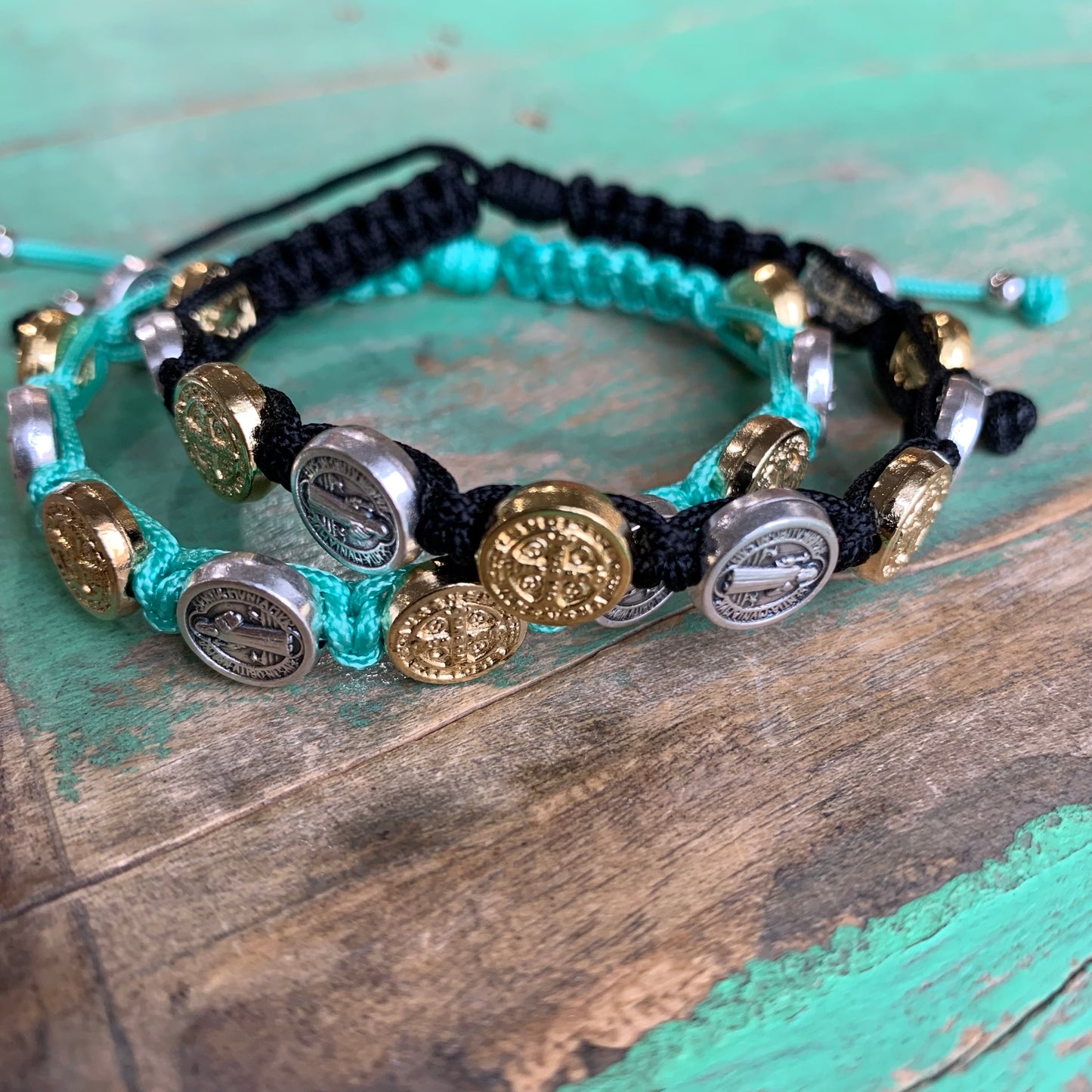 Two Toned St Benedict Protection Bracelet