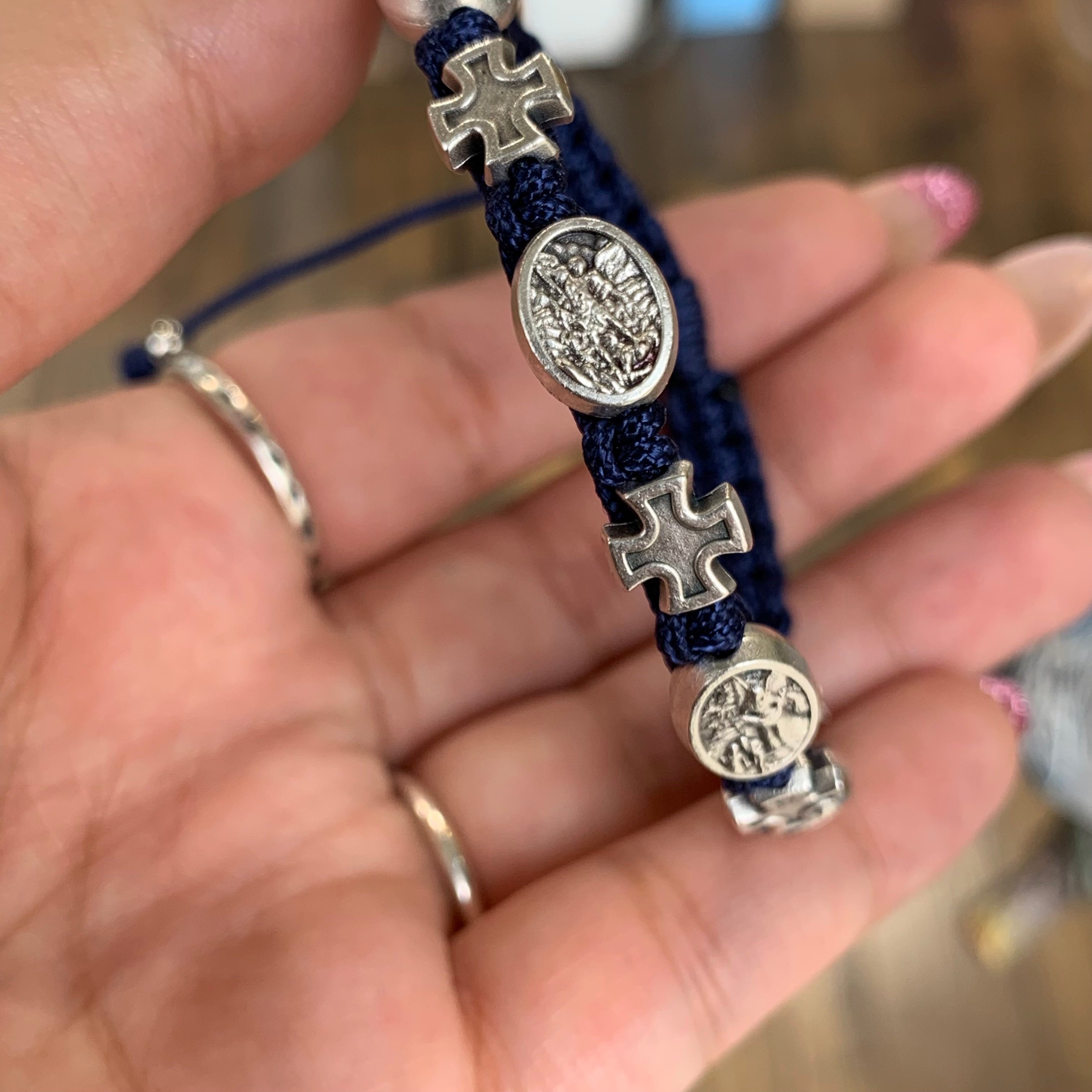 Silver St Michael Protection Bracelet