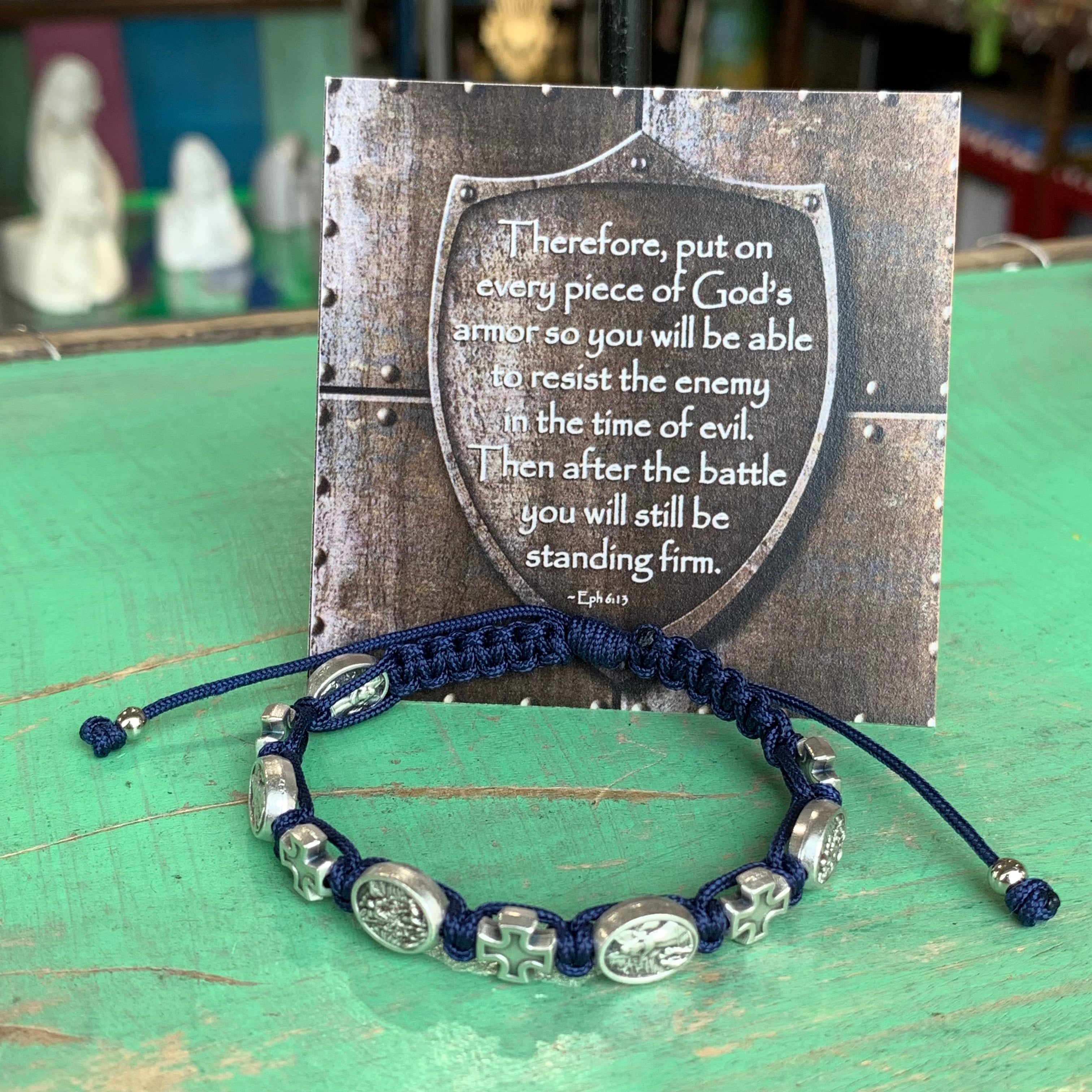Silver St Michael Protection Bracelet