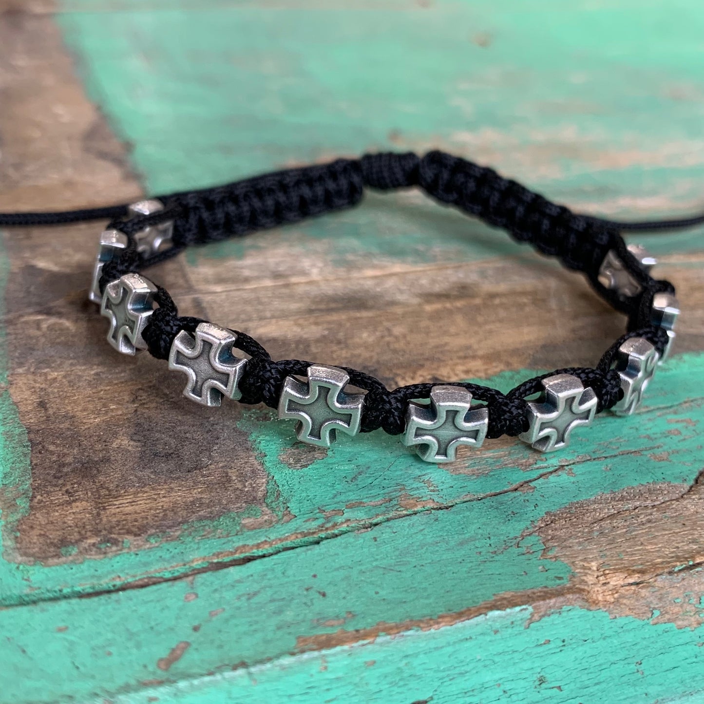 Silver Cross Protection Bracelet