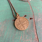 Two Tone Power of Prayer St Benedict Necklace