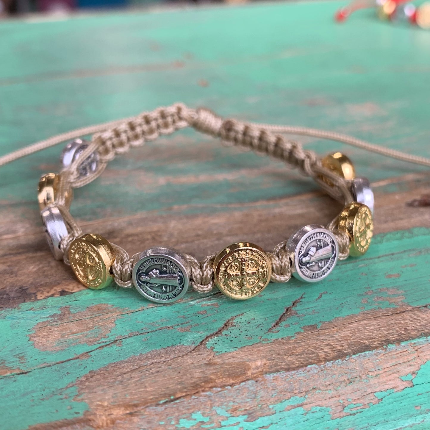 Two Toned St Benedict Protection Bracelet