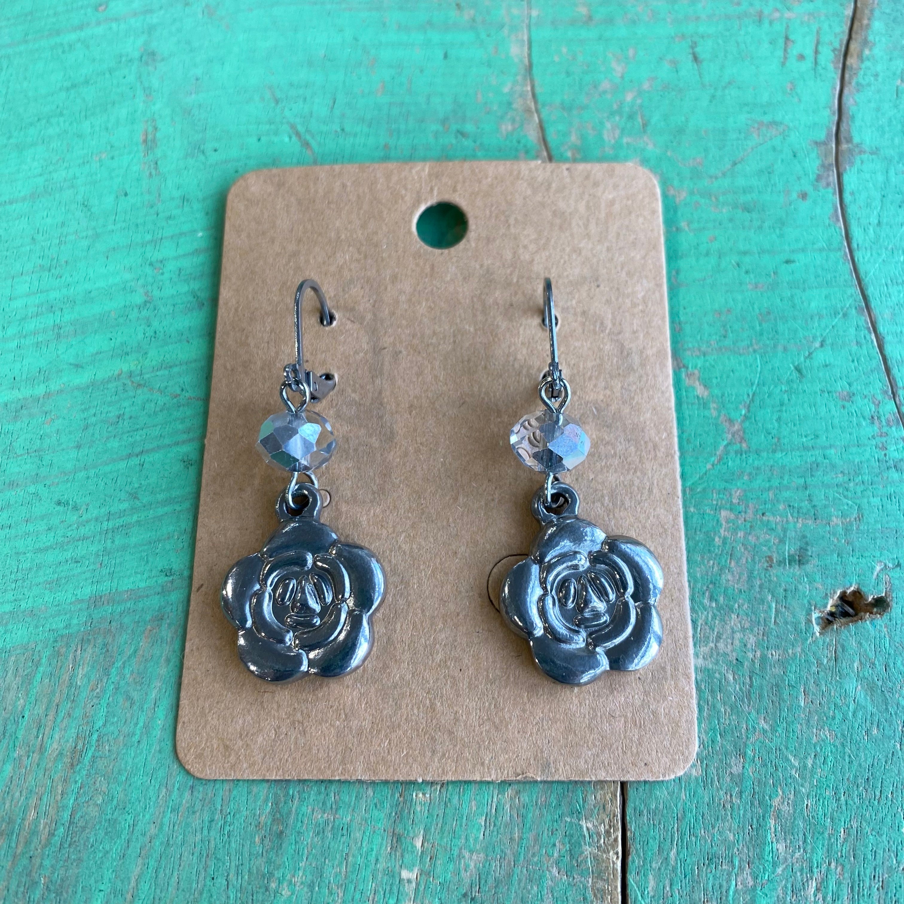 Crystal Flower Earrings