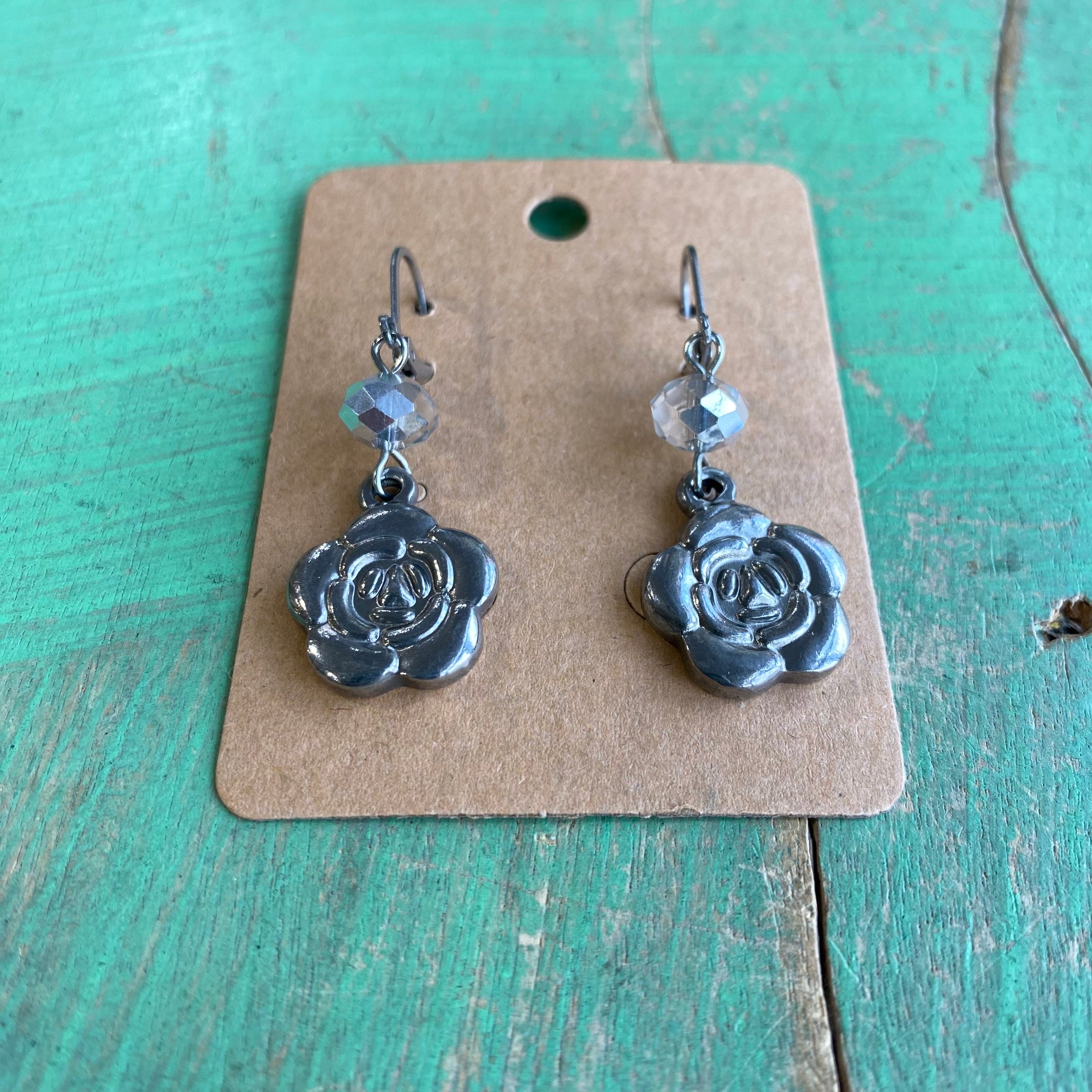 Crystal Flower Earrings
