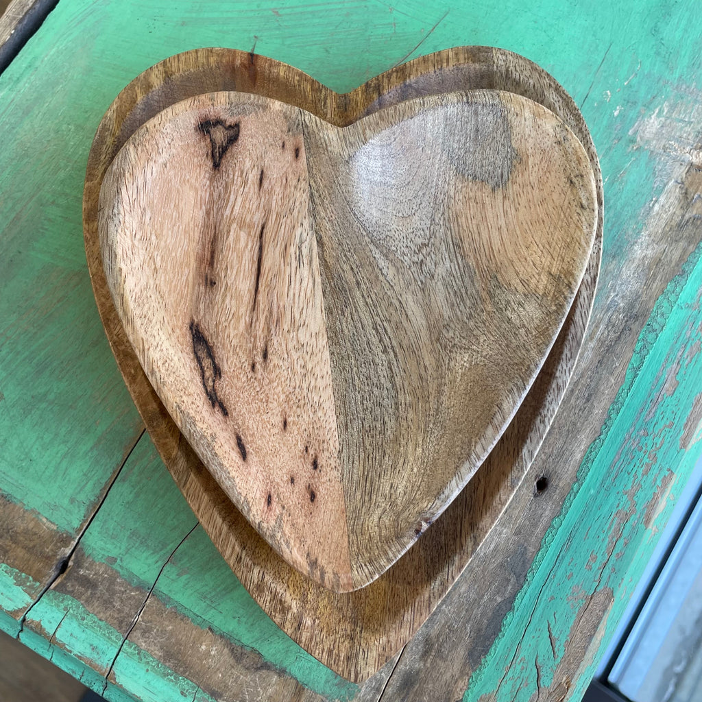 Mango Wood Heart Tray