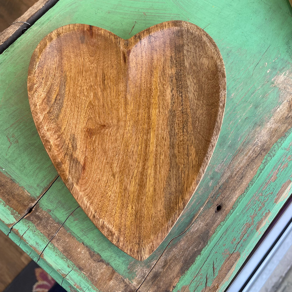 Mango Wood Heart Tray