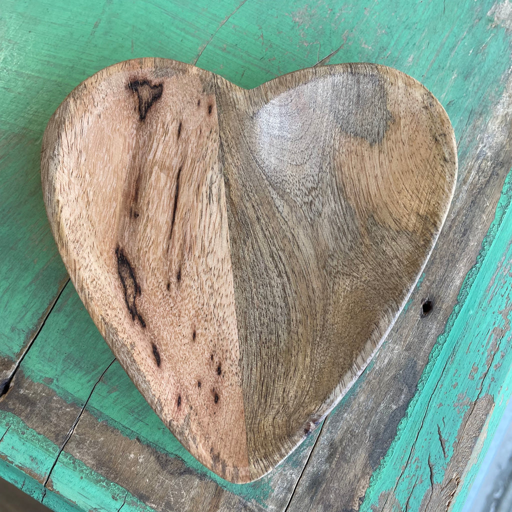 Mango Wood Heart Tray