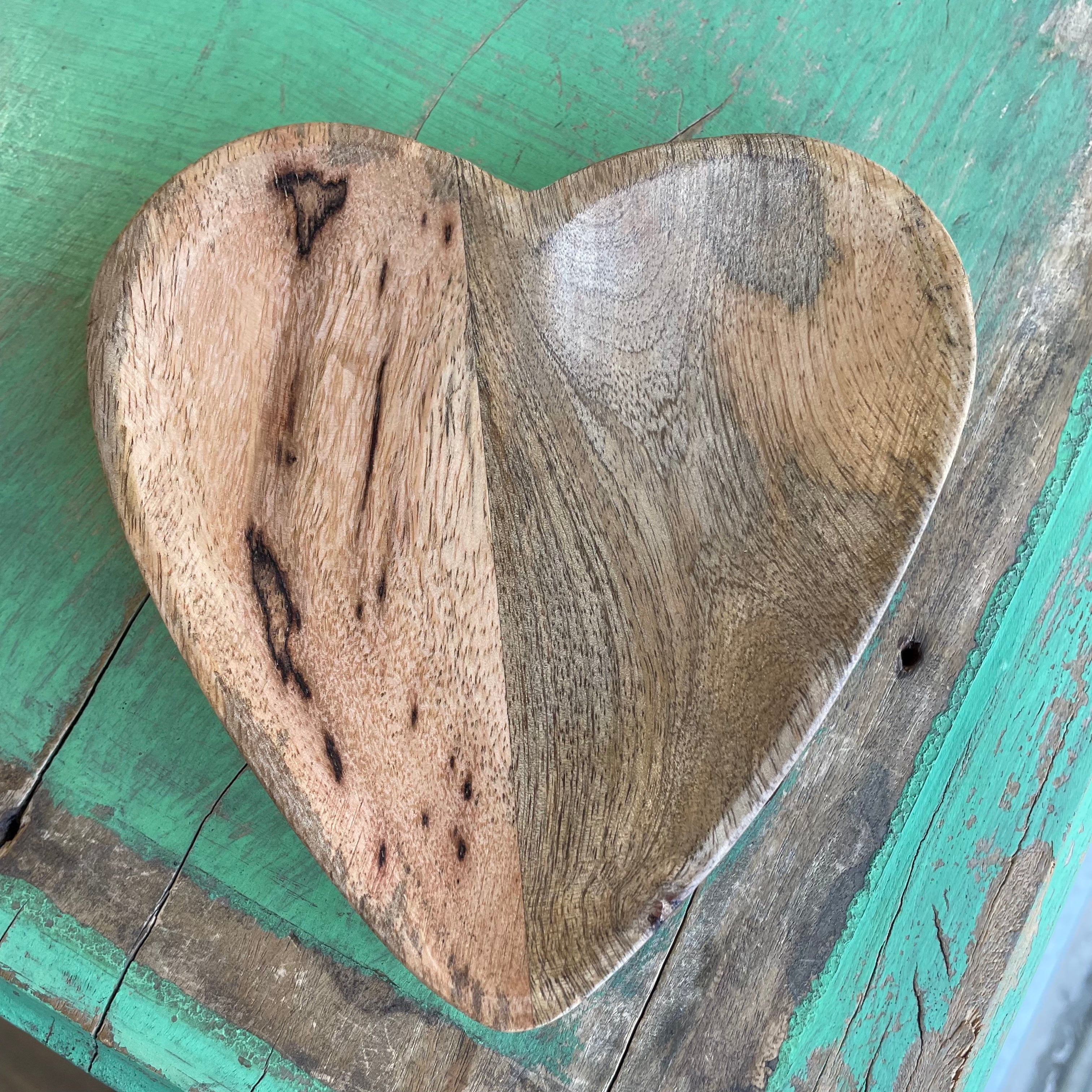 Mango Wood Heart Tray