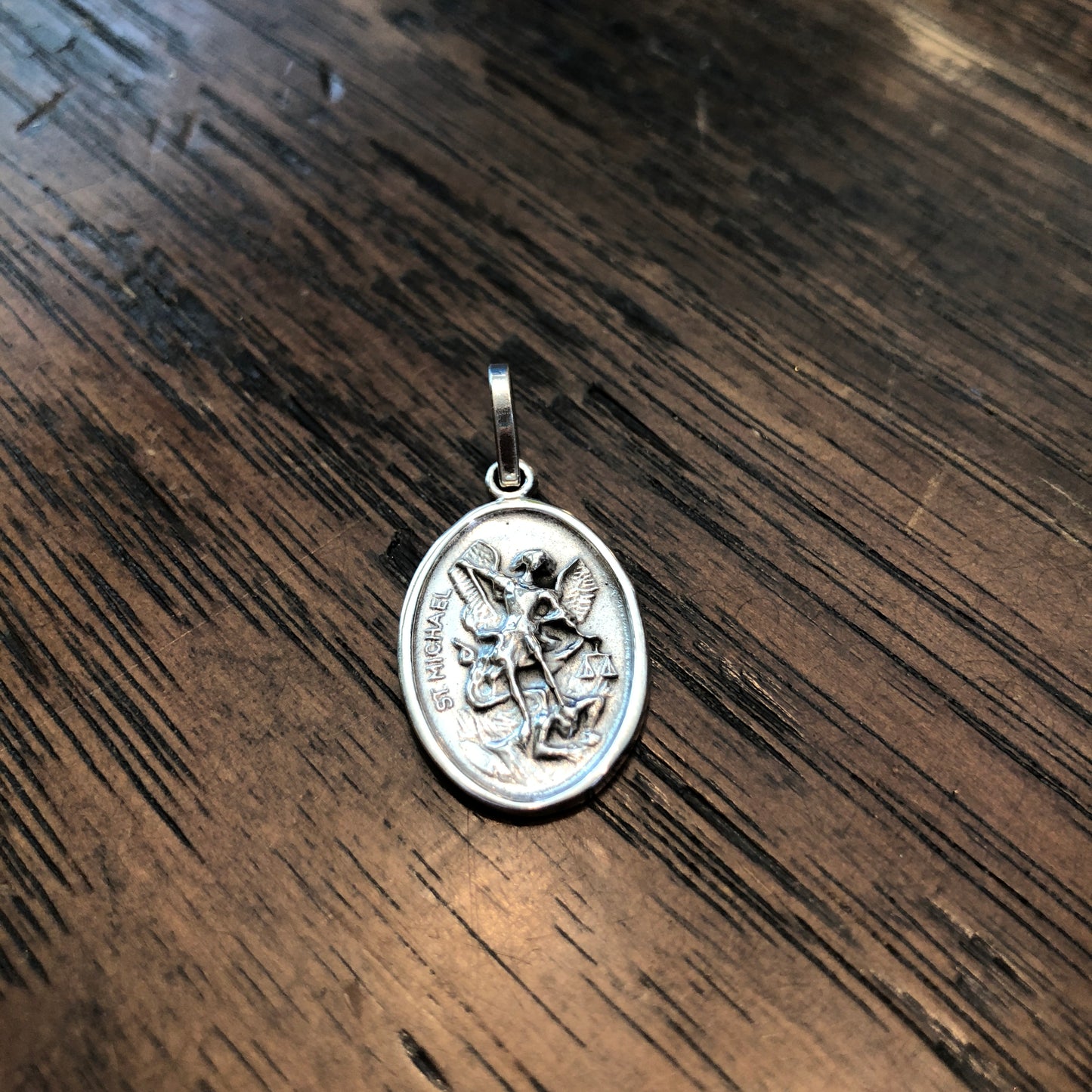 Sterling Silver St Michael and Guardian Angel Medal