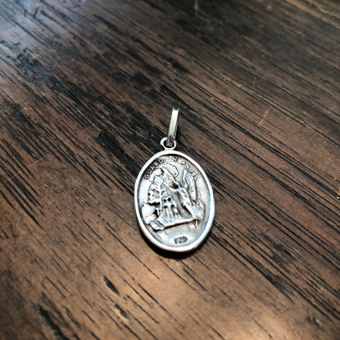 Sterling Silver St Michael and Guardian Angel Medal