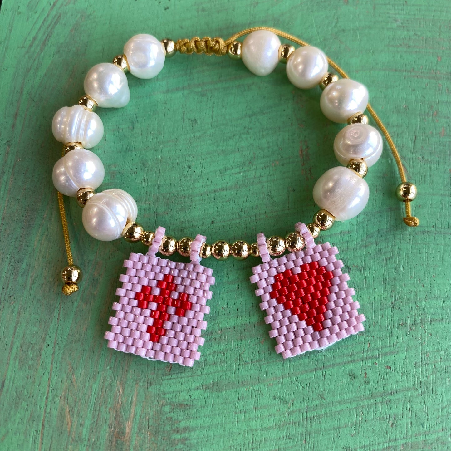 Freshwater Pearl Love and Honor Jesus Bracelet