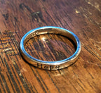 Faith Hope Love Sterling Silver Band Ring
