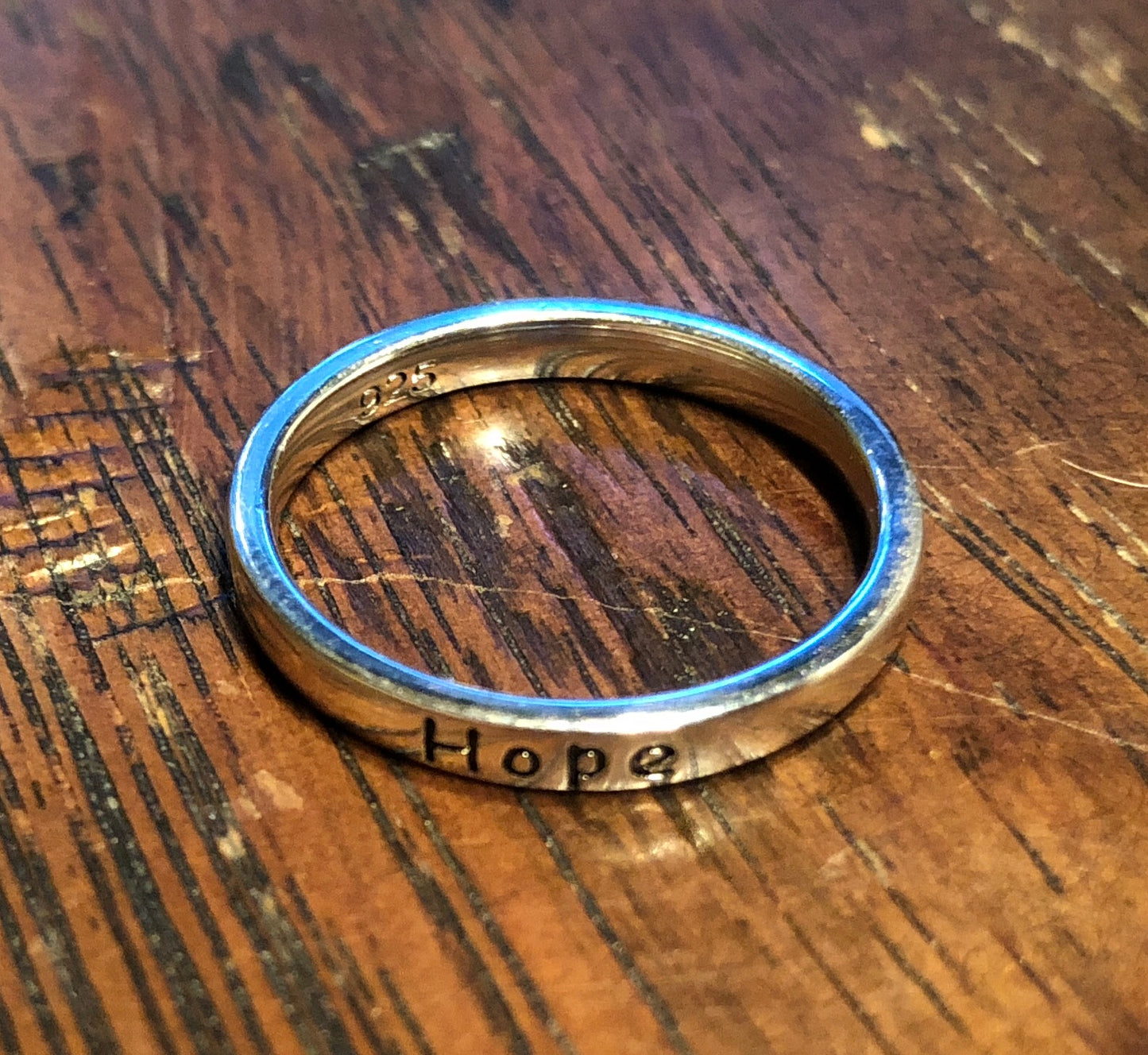 Faith Hope Love Sterling Silver Band Ring