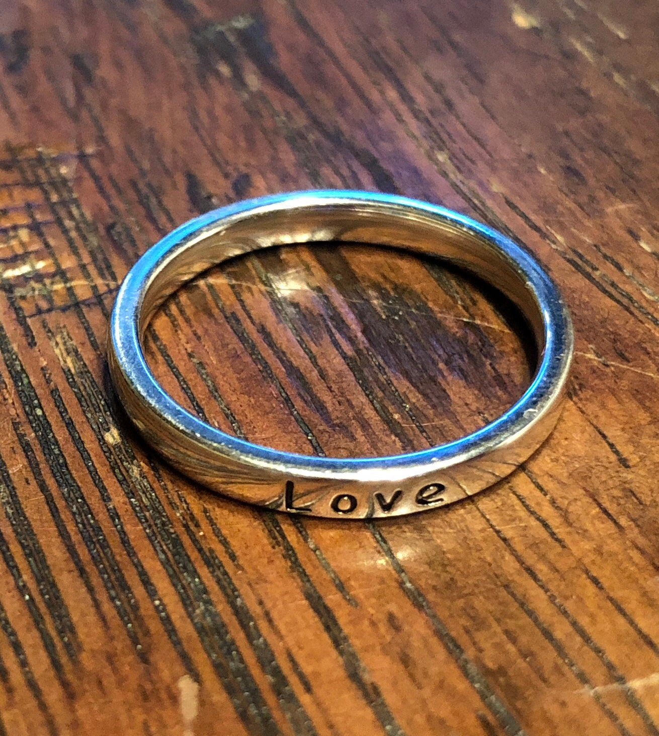 Faith Hope Love Sterling Silver Band Ring